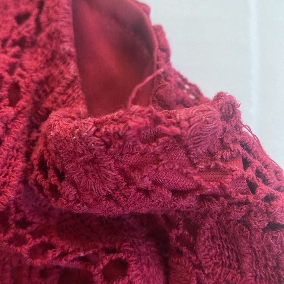 Rue21 Maroon Lace Tank Top/Crop Top - Picture 4 of 8